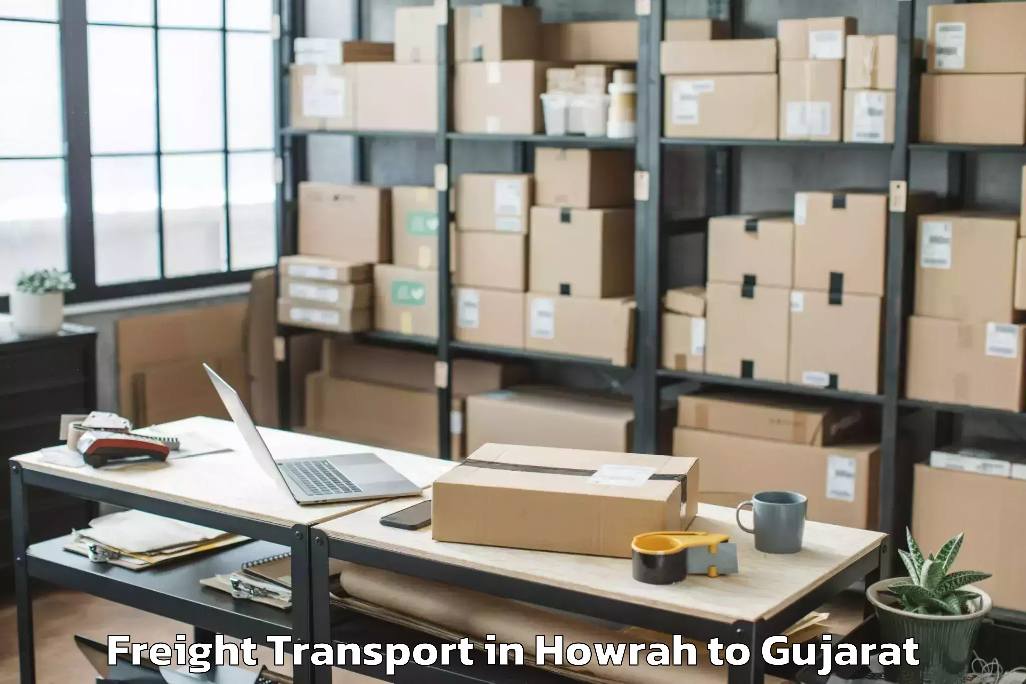 Easy Howrah to Dhandhuka Freight Transport Booking